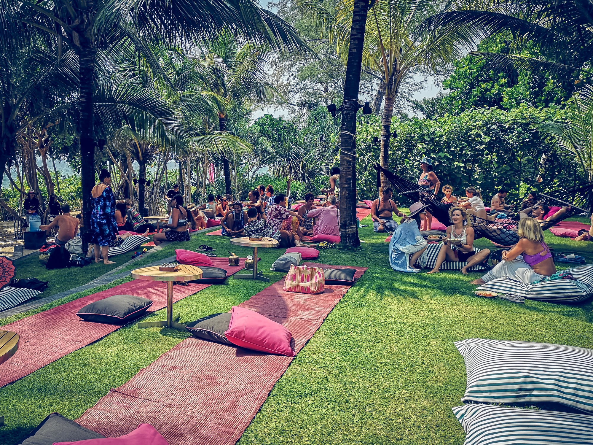 Yoga and transformational retreat session