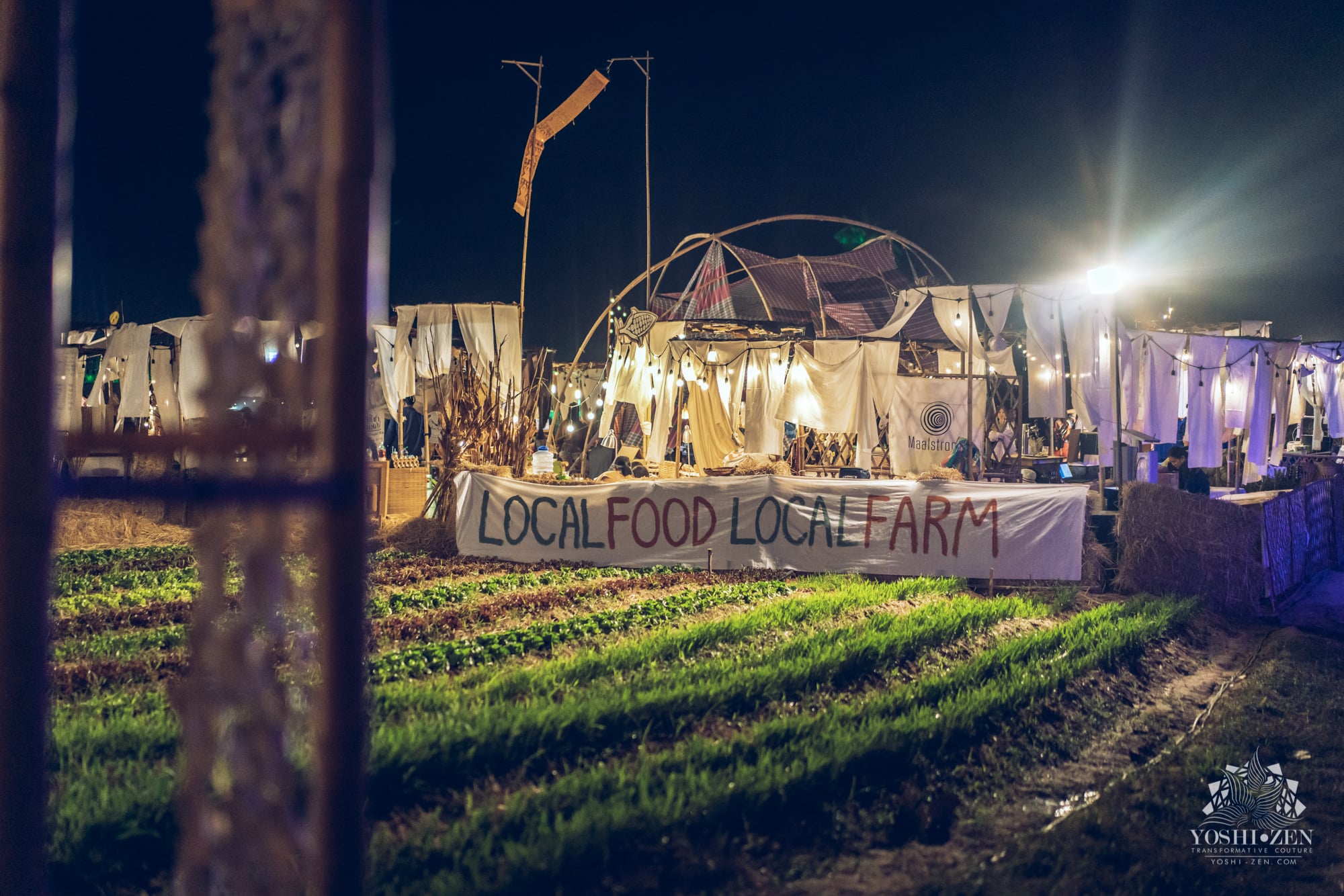 Street food vendors serving Asian cuisine at Wonderfruit