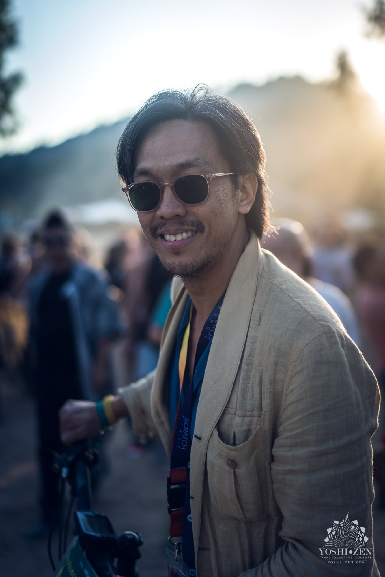 Free drinking water station filtered from the on-site lake