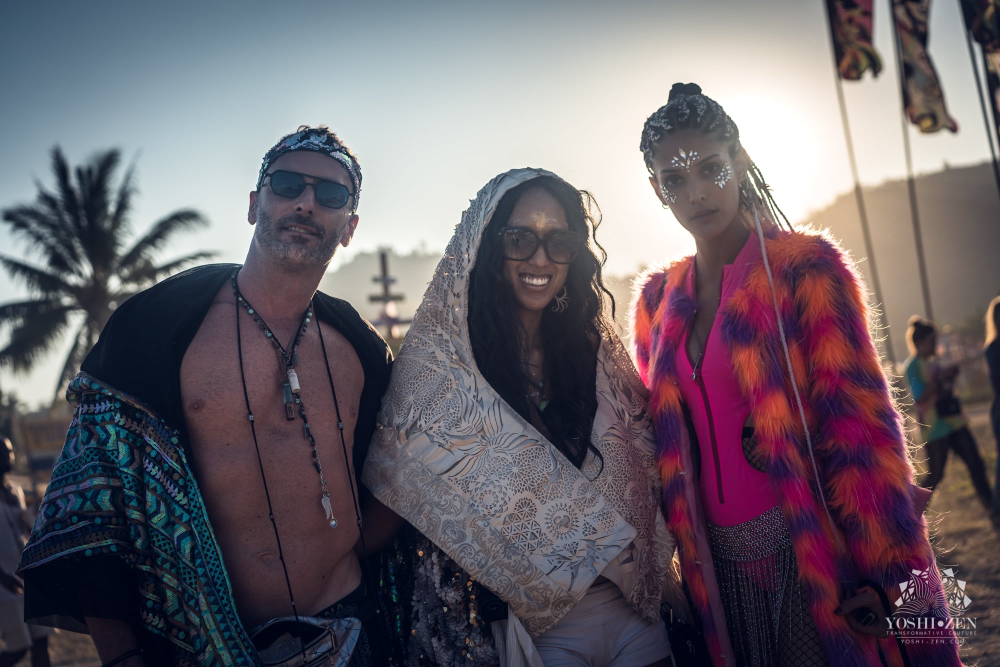 Creative outfits and LED accessories on the dancefloor