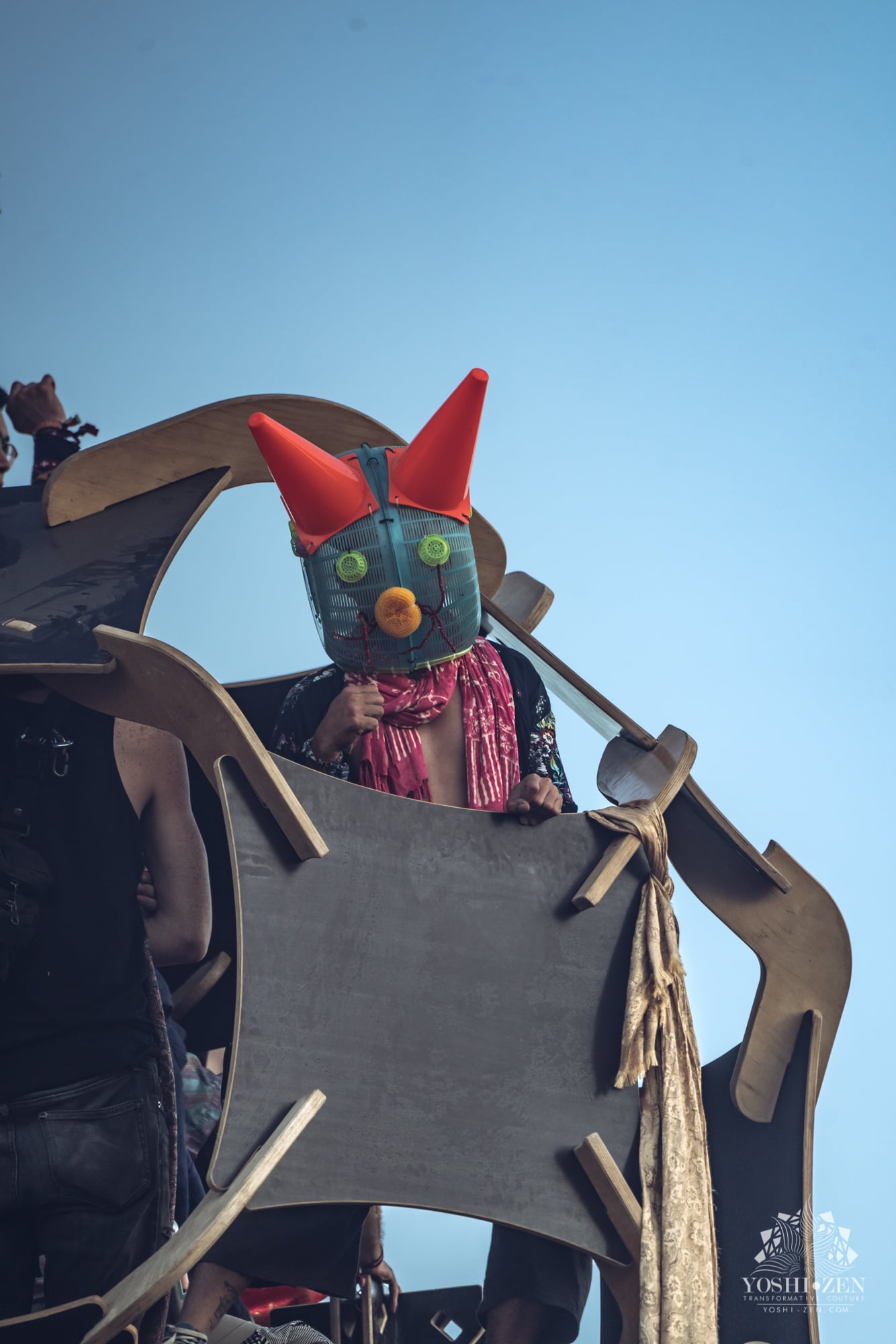 Cat costume and mask at Wonderfruit festival