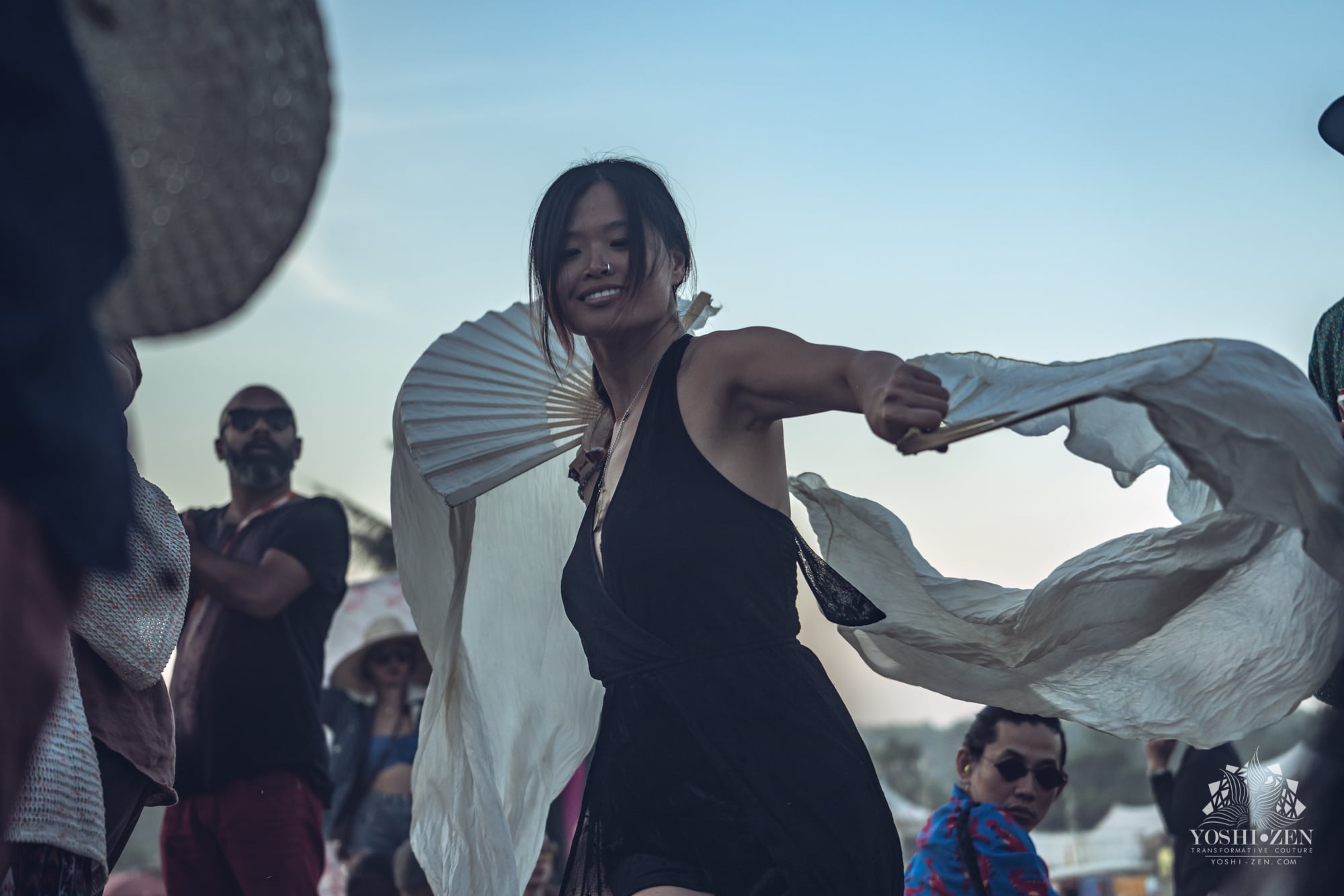 Eco-conscious design elements throughout the festival grounds