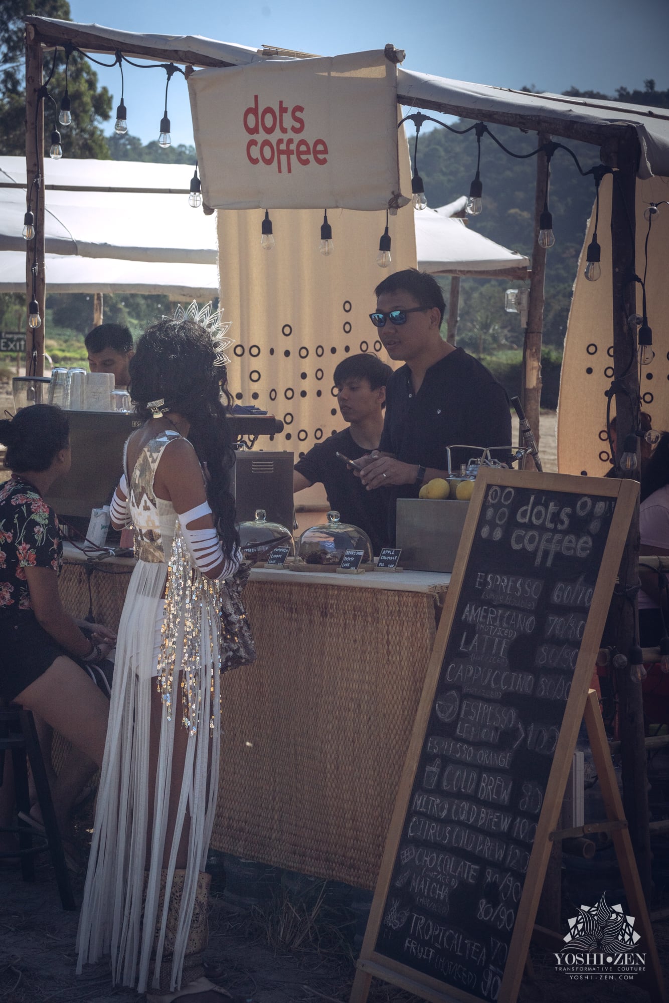 Recycled materials used in festival signage and structures