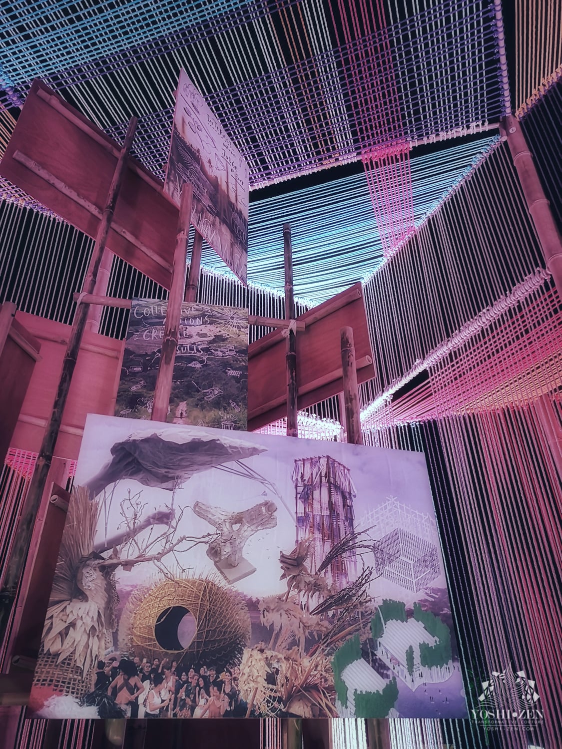 Sustainable bamboo stage construction at Wonderfruit