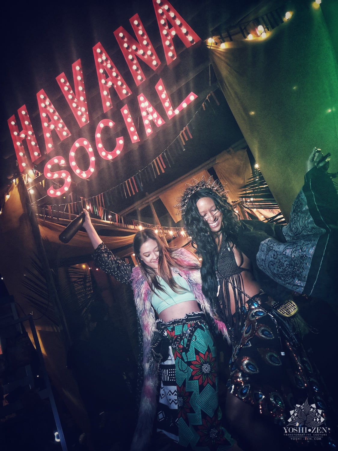 Girls dancing at Havana Social stage at Wonderfruit 2019