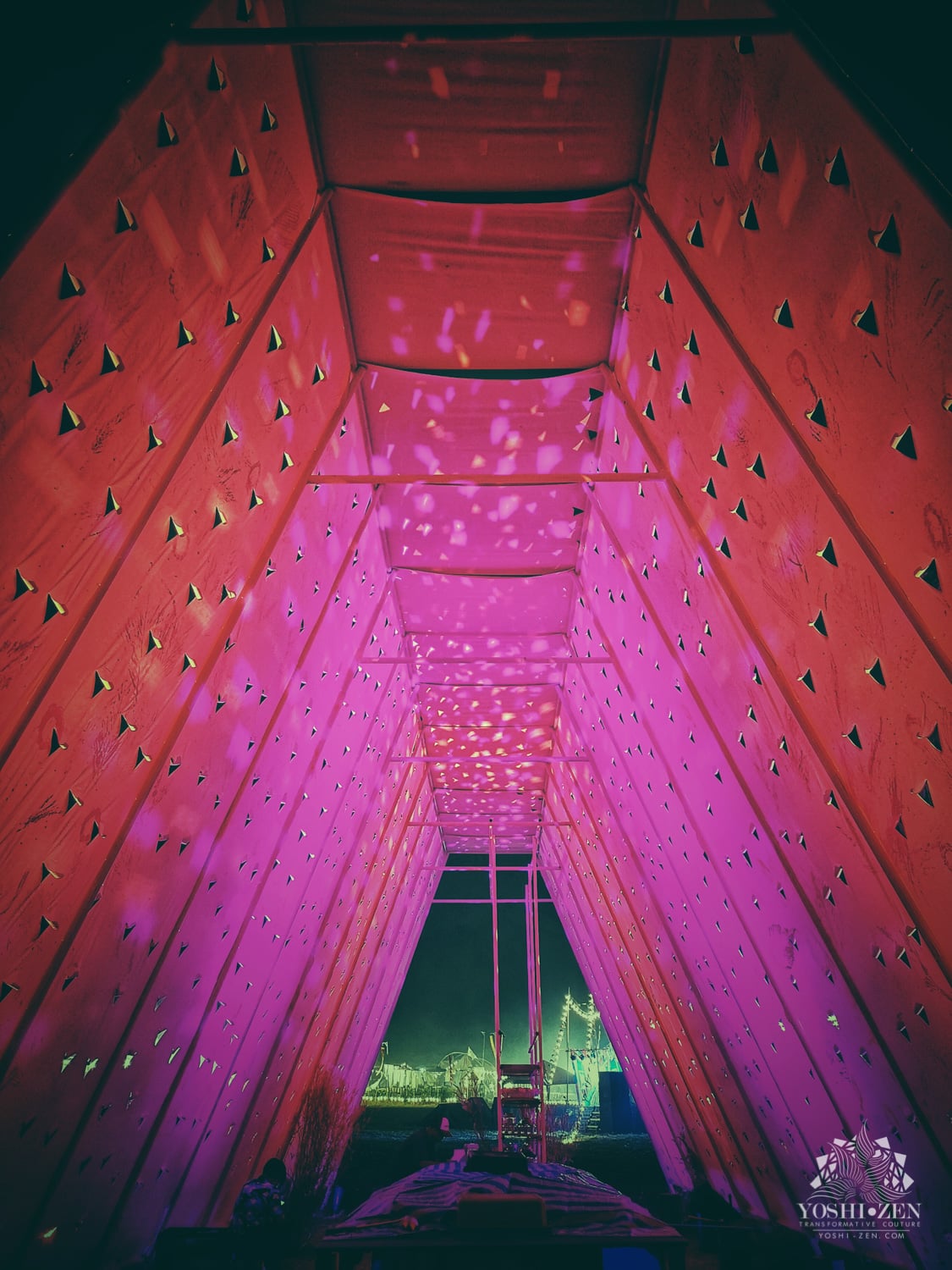 Eco-friendly festival infrastructure built from natural materials