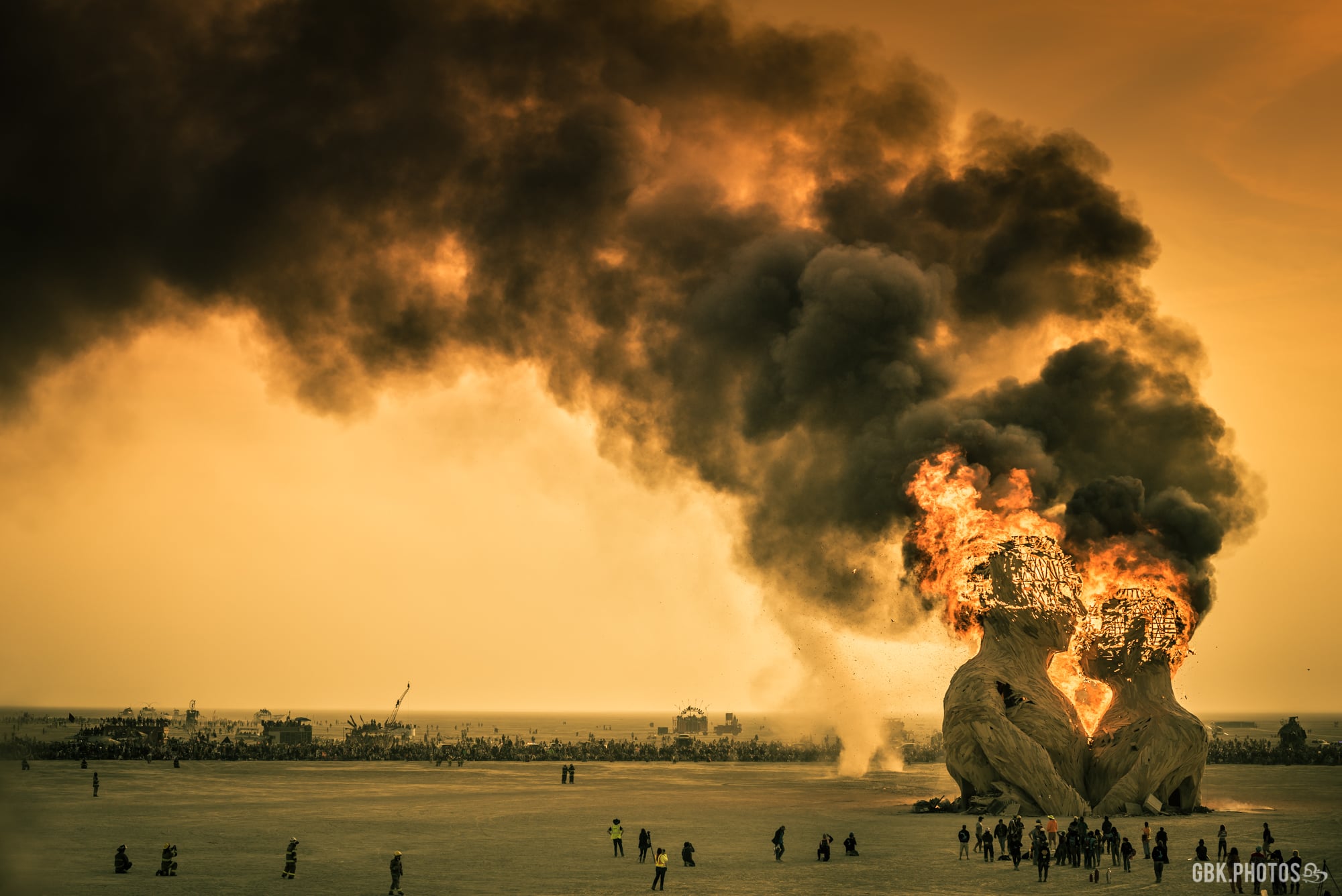 Embrace sculpture at Burning Man 2014