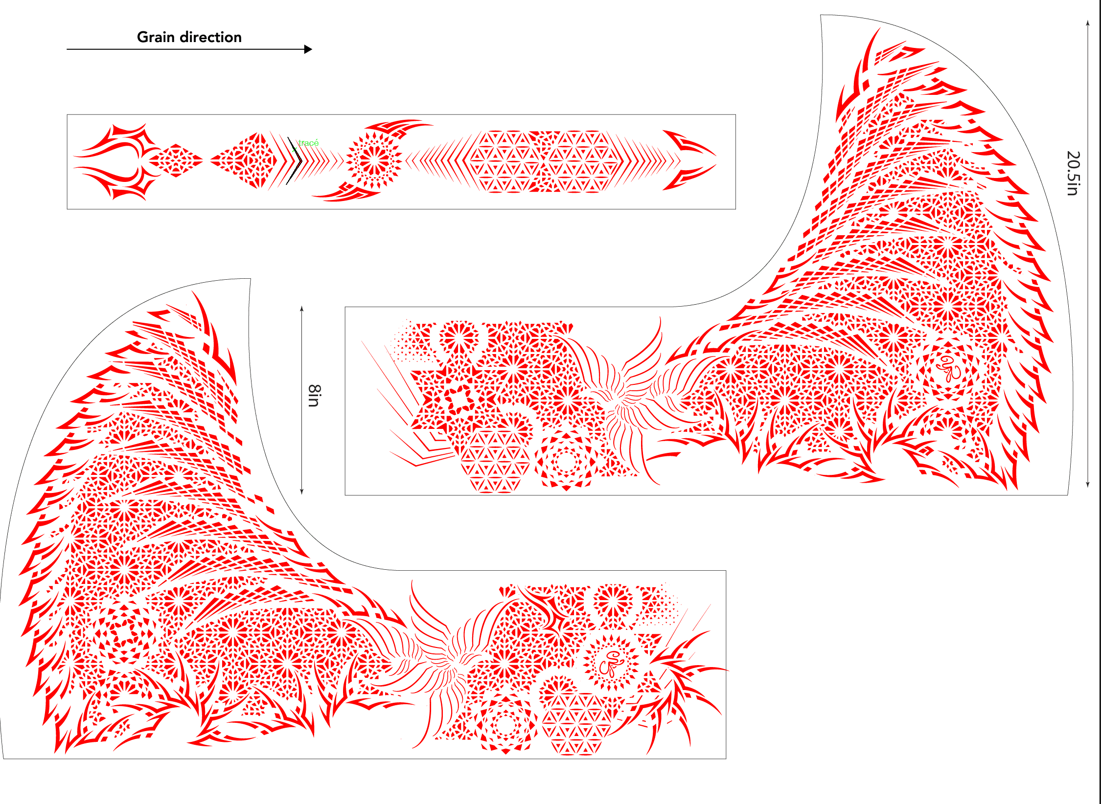 Screenshot of the sacred geometry vector design process