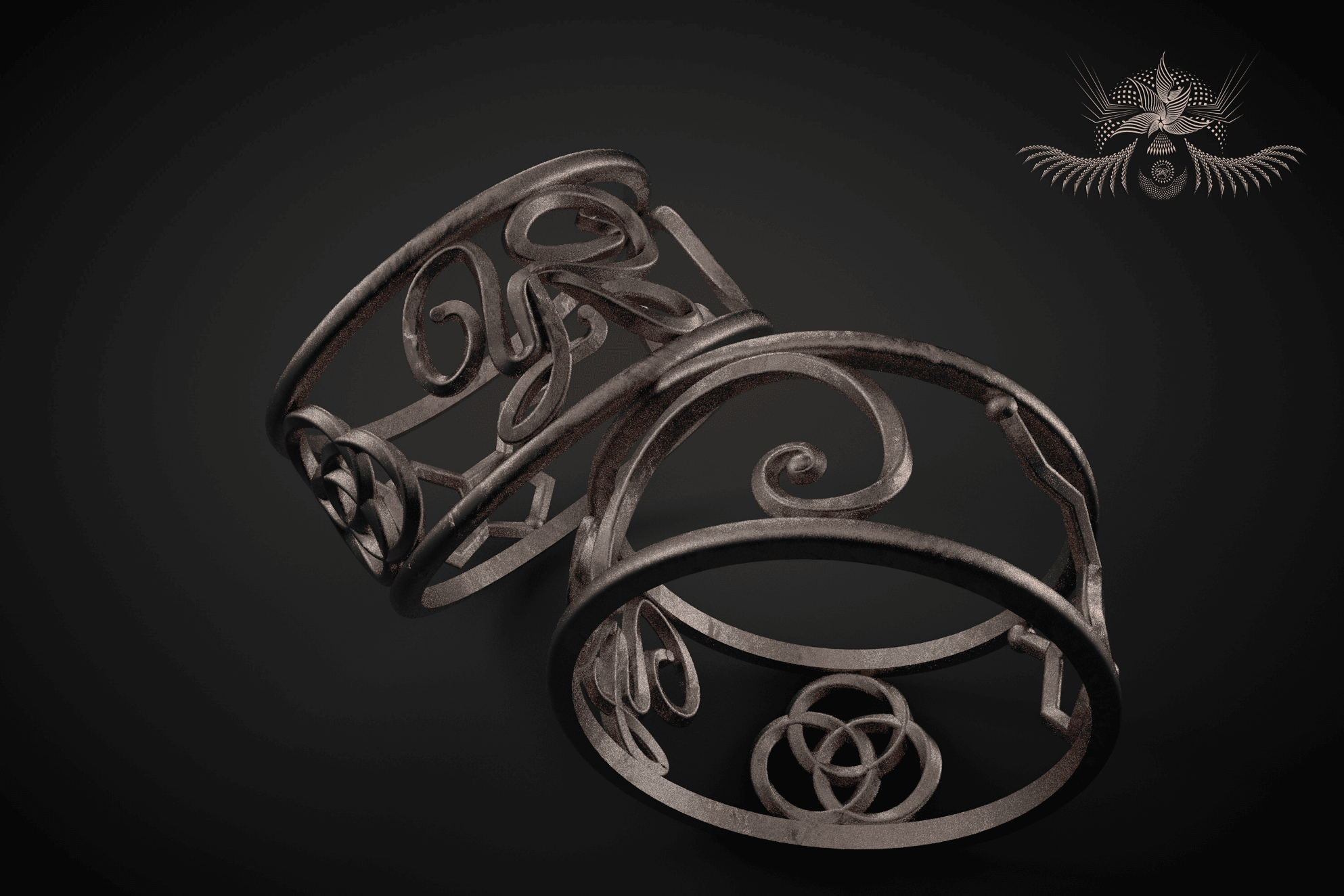 3D printed wedding ring design by Gilles