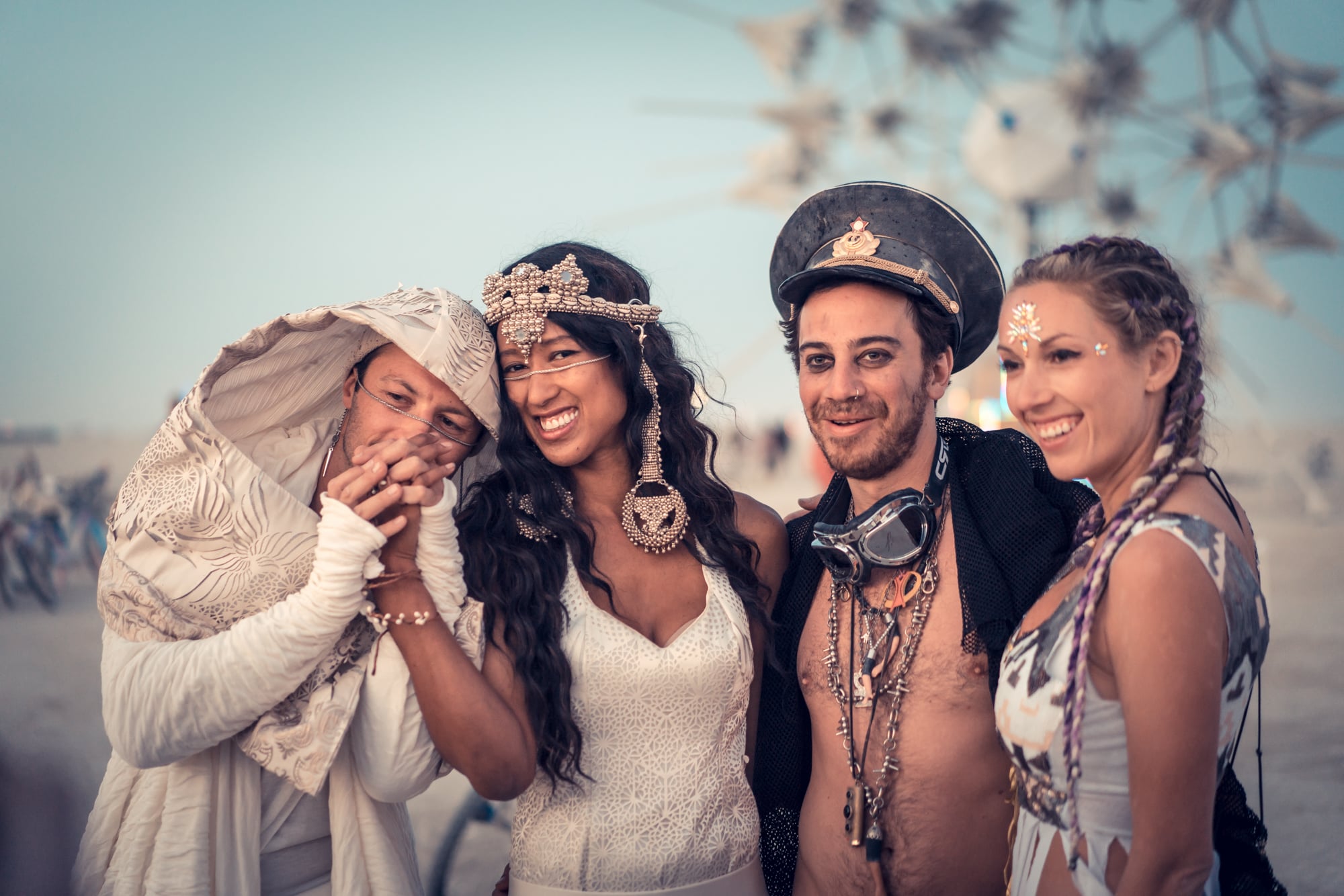 I Robot themed wedding moment at Burning Man 2018