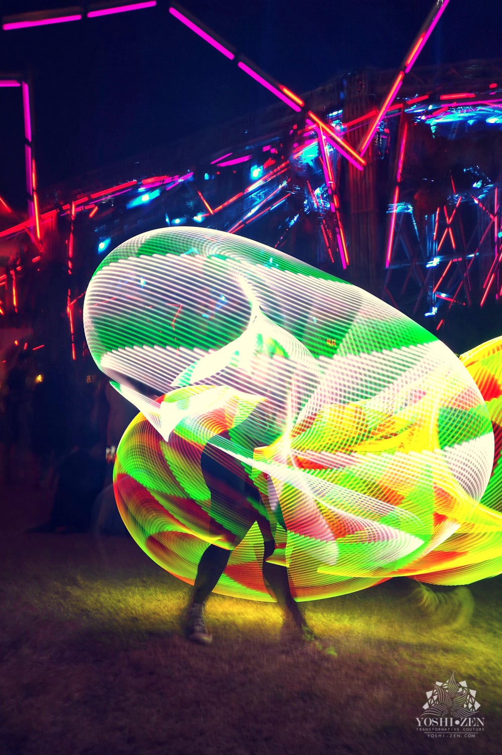 Shaded lounge area at Wonderfruit