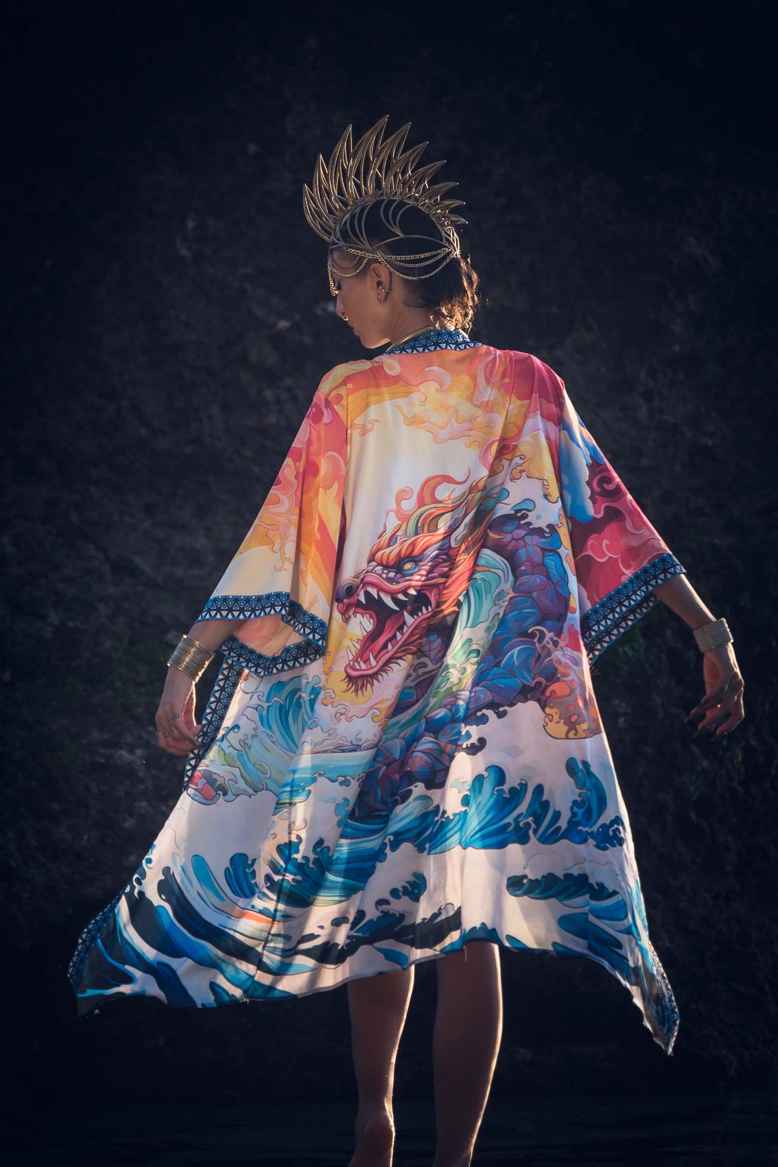 Elemental Dragon Kimono — detail 2