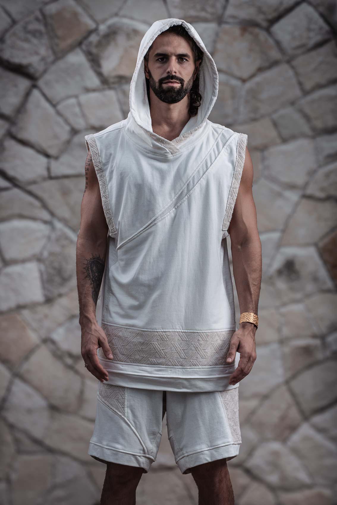 Tetra Sleeveless Hoodie & Shorts — main view